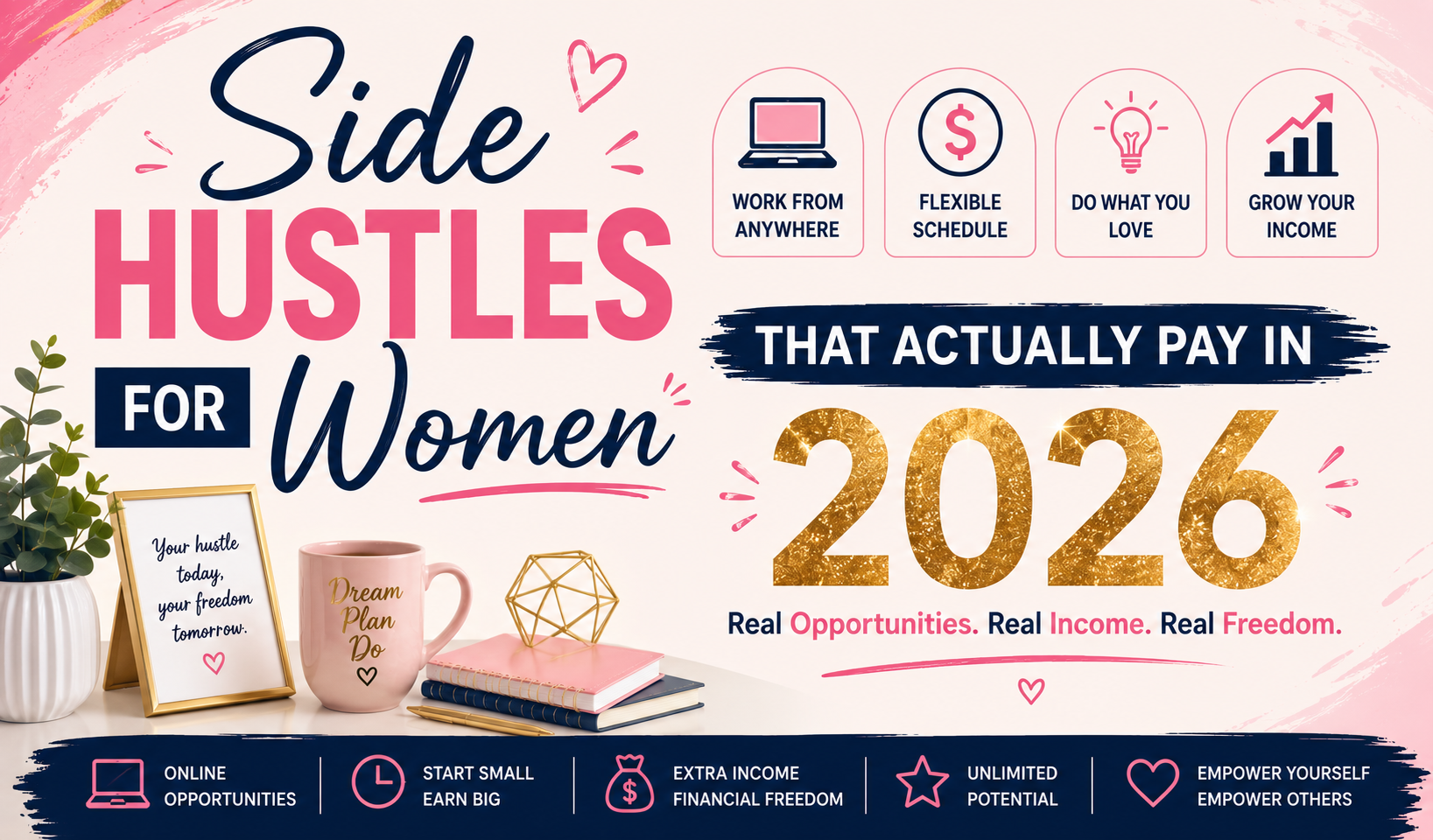 Side hustles for women that actually pay in 2026